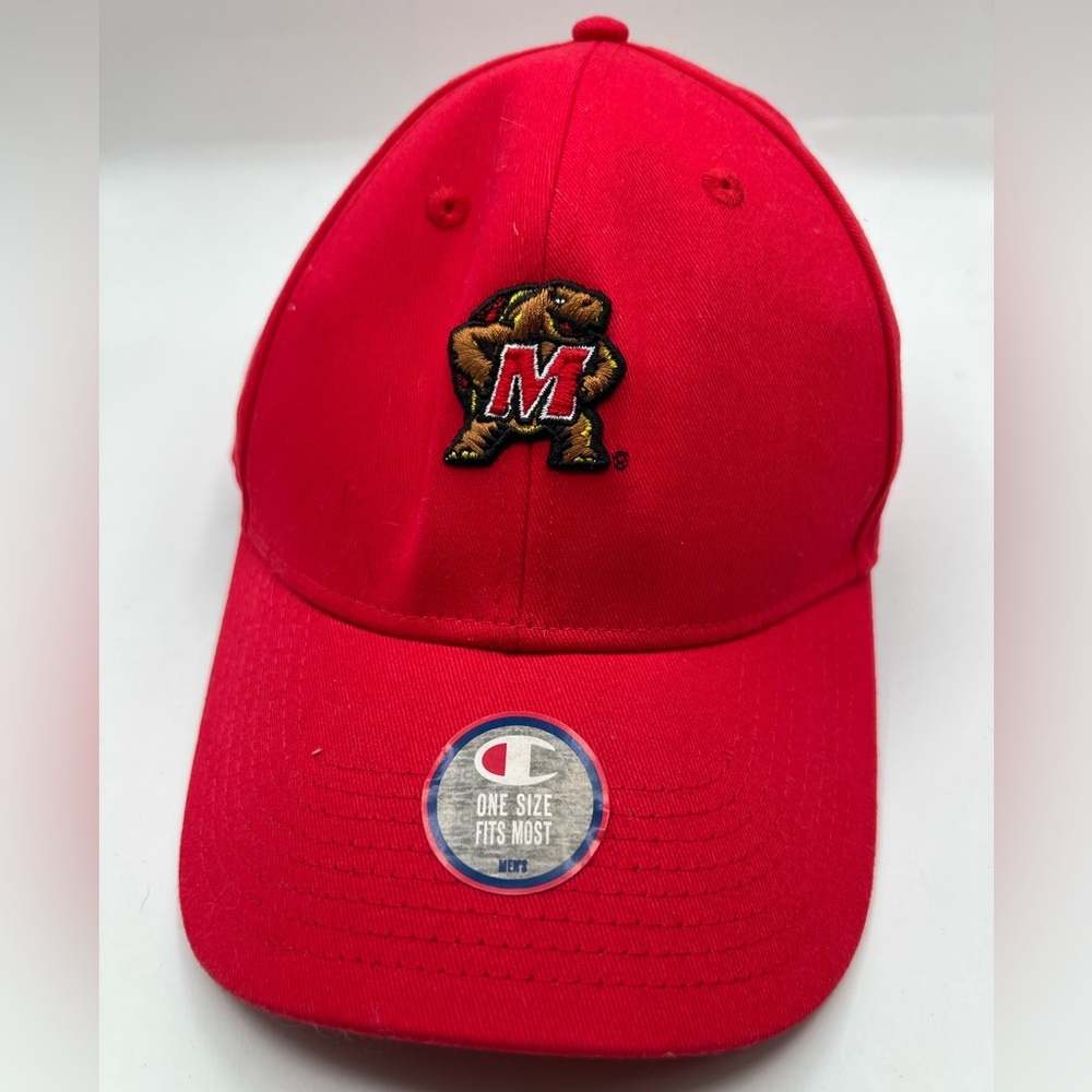 Maryland University Terrapins OC Sports Baseball Hat Adjustable Red Signature